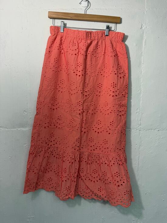 Joie Dresses & Skirts - Joie A Line Maxi Eyelet Skirt Peach Orange Size Small